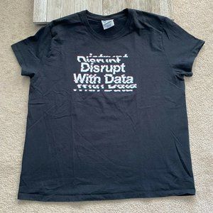 Microsoft Ladies L Disrupt With Data Double Sided Graphic Tee